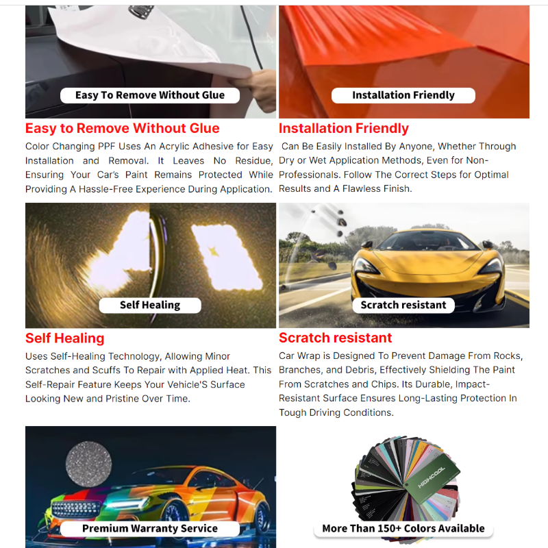 Self-Healing Car Wrapping Vinyl Full Body