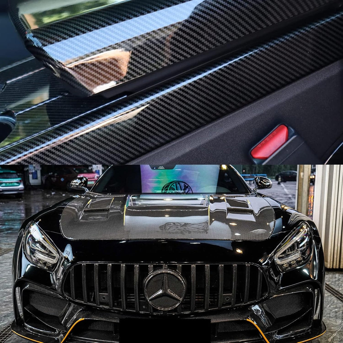 6D Carbon Fiber Vinyl Wrap, detail view 2 | HIGHCOOL