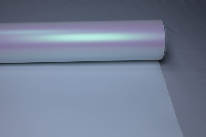 HIGHCOOL Matte Ghost Pearl White Vinyl Wrap (CP2214) real sample photo