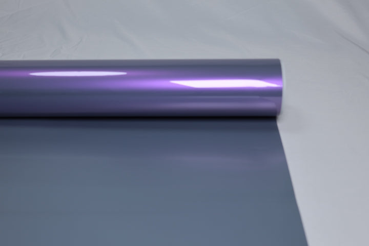 HIGHCOOL Candy Metallic Grey Purple Shift Vinyl Wrap (CP2323) real sample photo