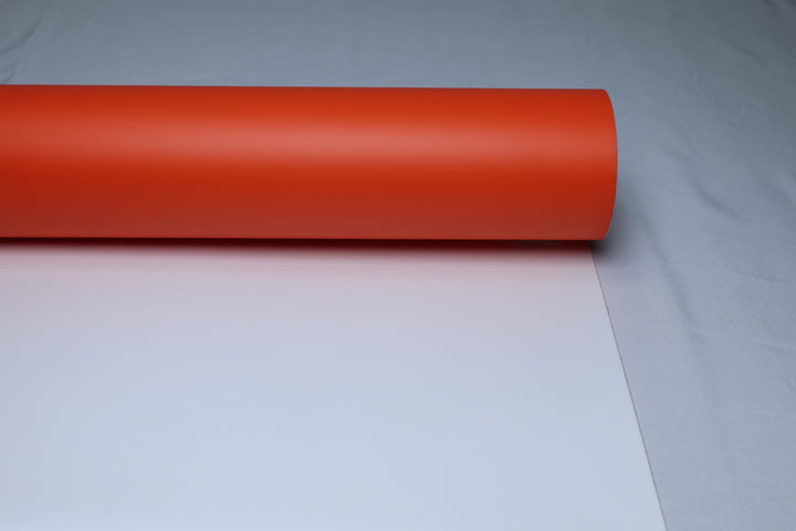 HIGHCOOL Satin Flame Orange Vinyl Wrap (CP2332) real sample photo