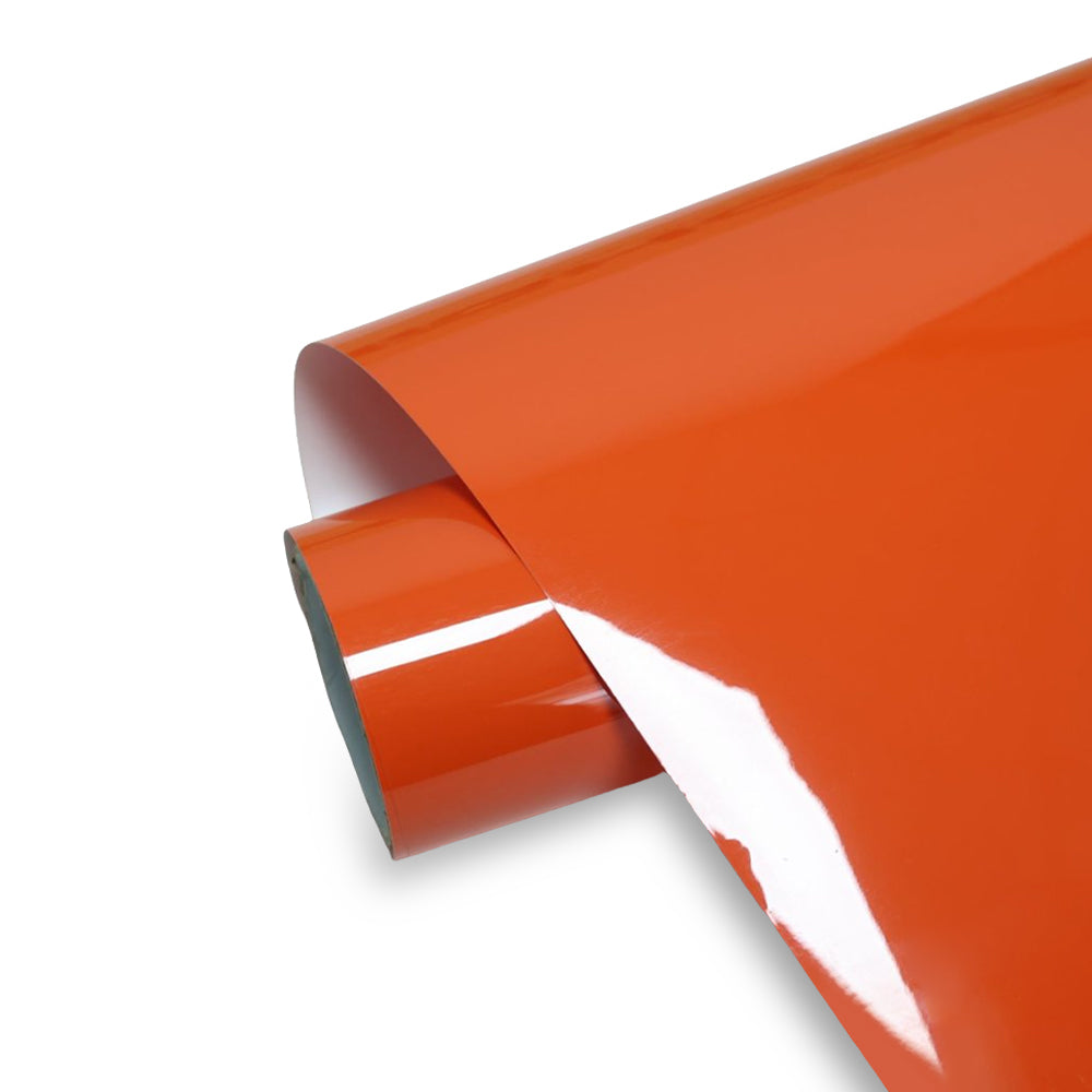 Glossy Crystal Orange Flame Vinyl Wrap