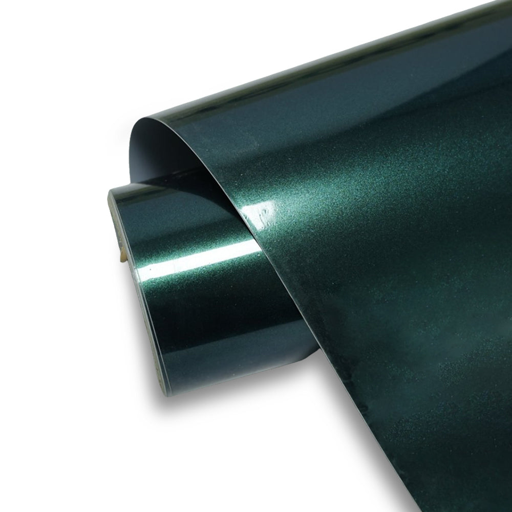 Glossy Metallic Royal Green Car Vinyl Wrap