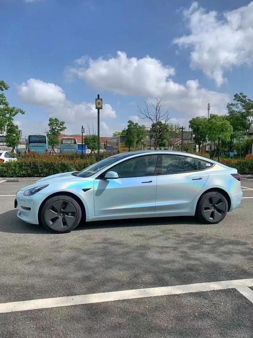 Rainbow Laser Glacier Blue Car Wrap Vinyl Roll