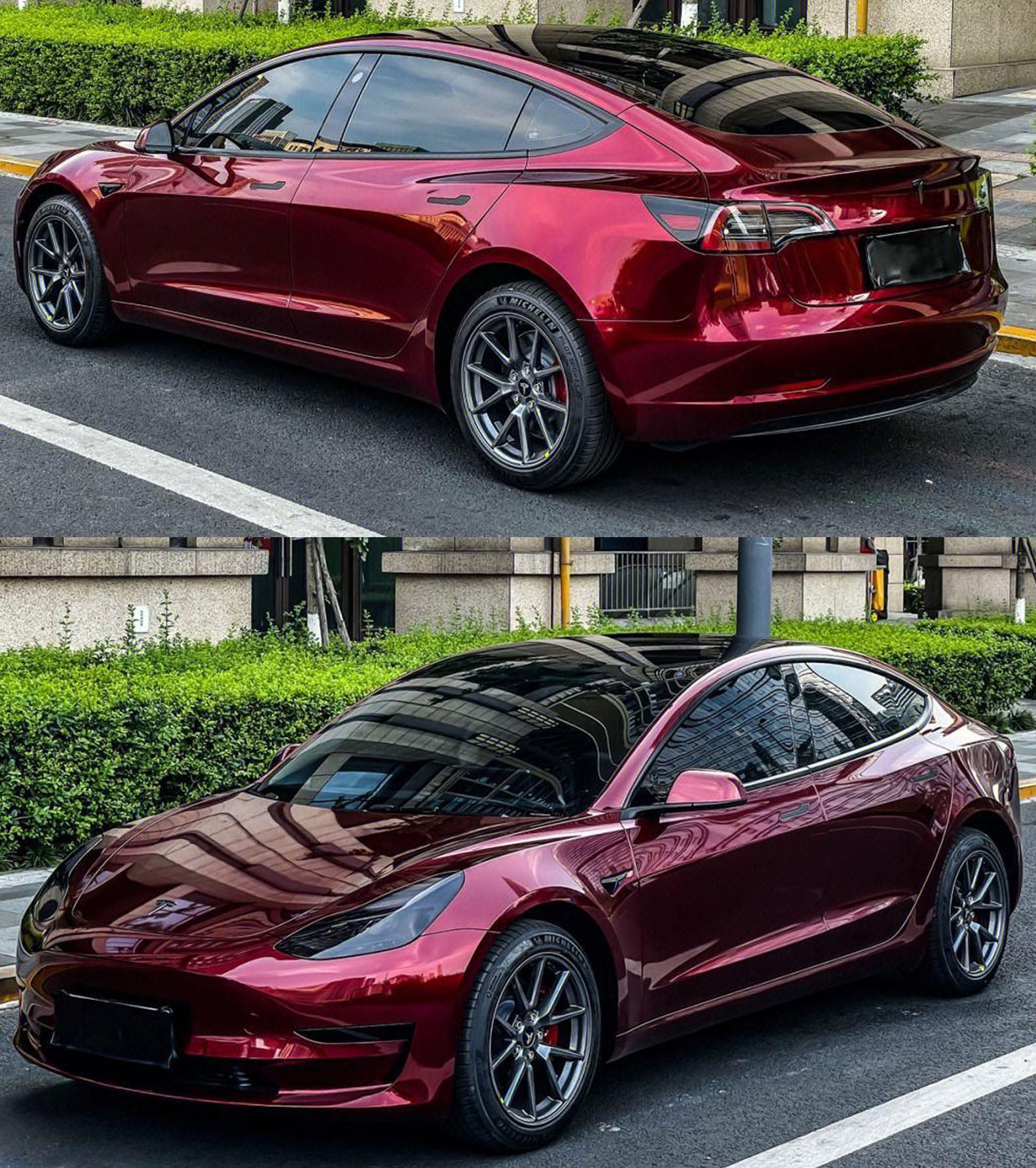 Glossy Liquid Dragon Blood Red Vinyl Wraps