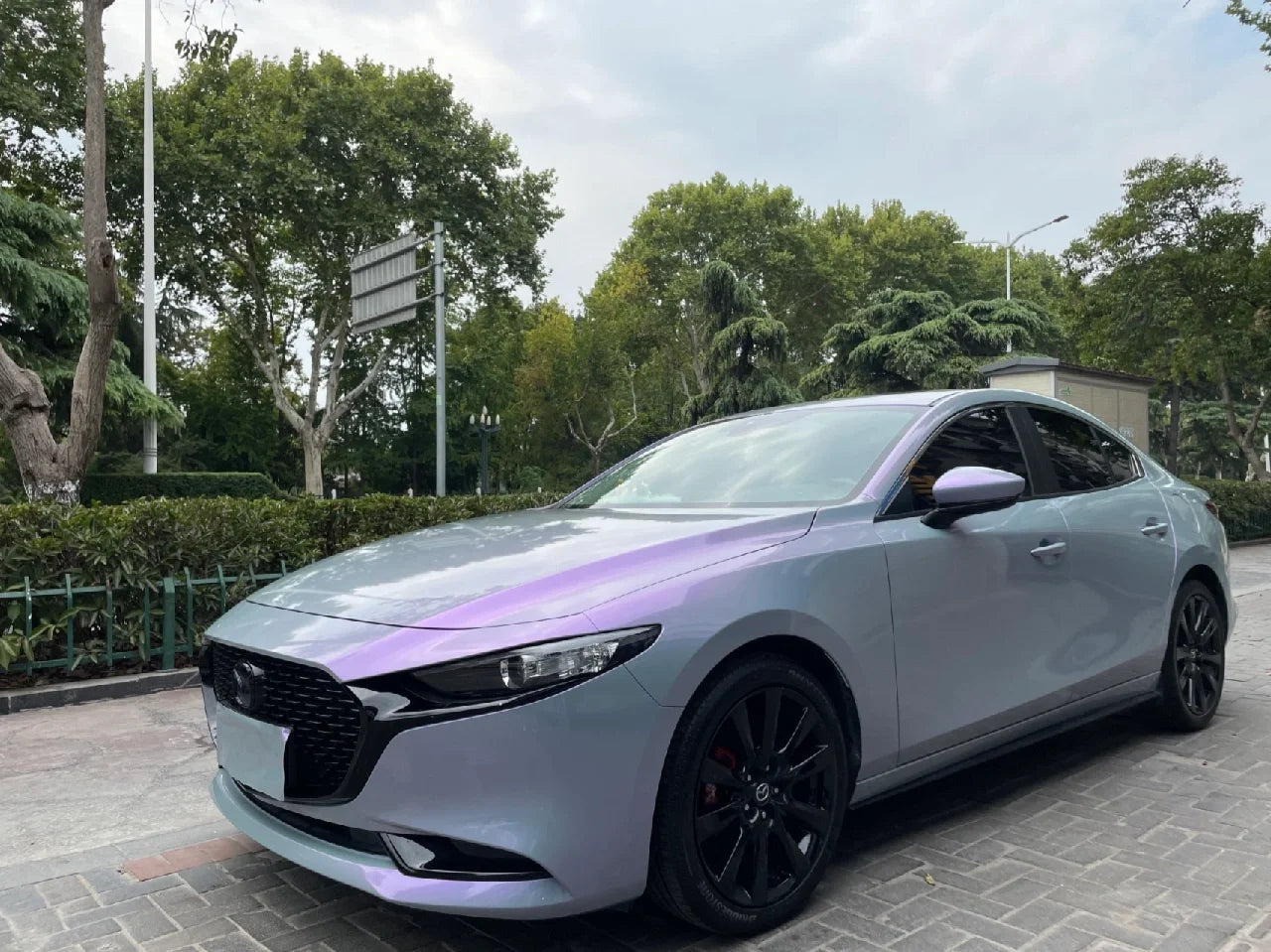 Two tone Grey Charm Purple Car Wrap Vinyl