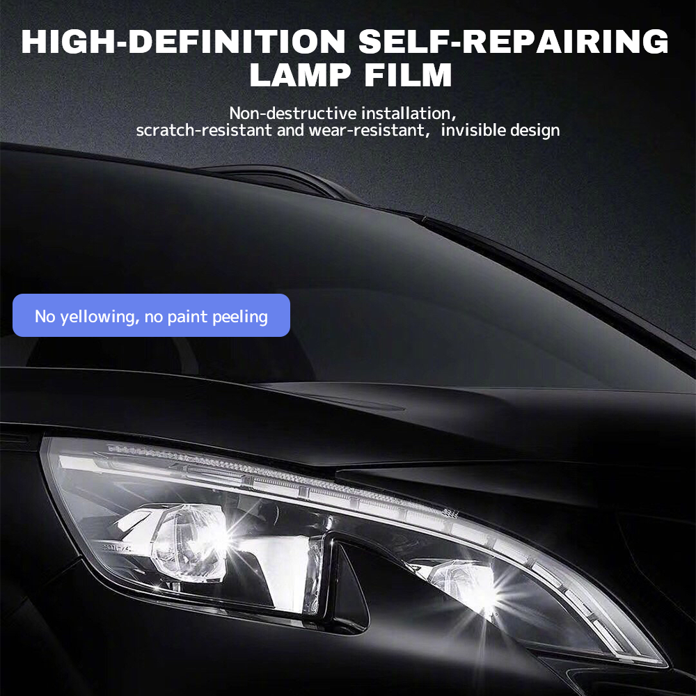 TPU Light Gray Car Headlight Film