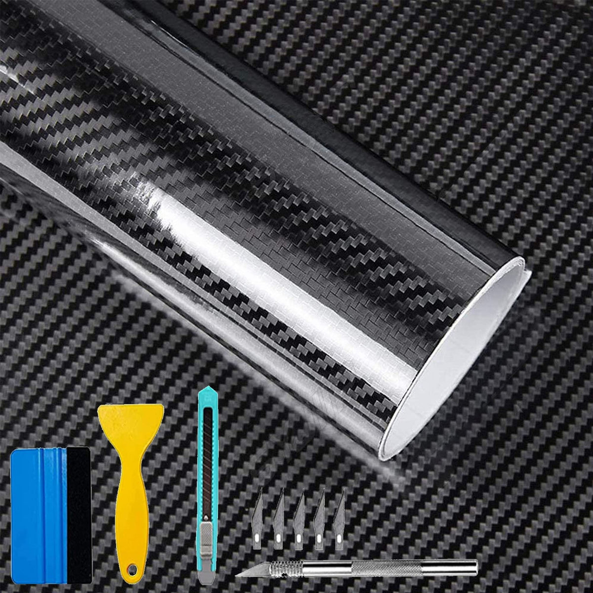 6D Carbon Fiber Vinyl Wrap, detail view 3 | HIGHCOOL