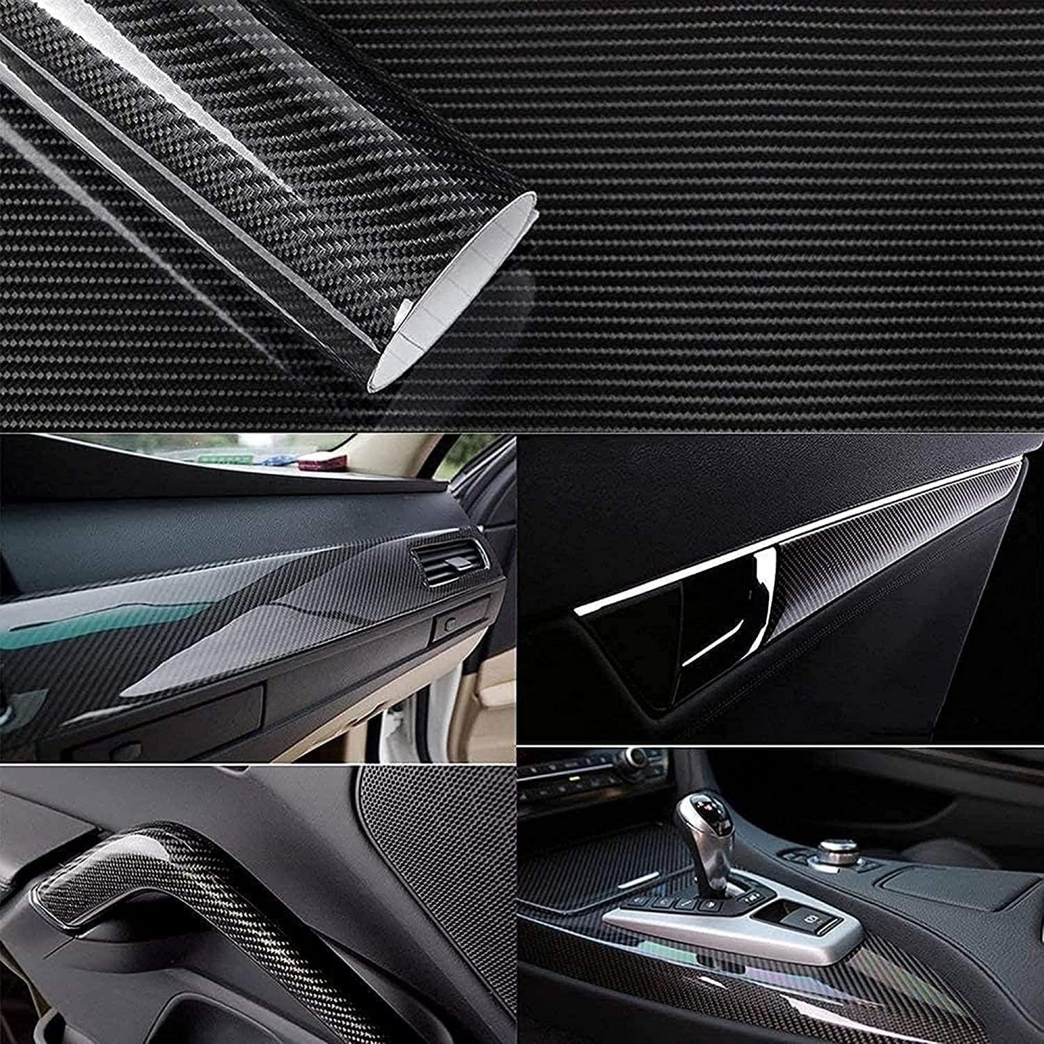 Self Adhesive 6D Carbon Fiber Vinyl Wrap