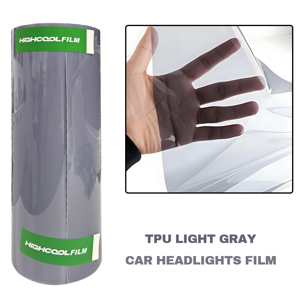TPU Light Gray Car Headlight Film