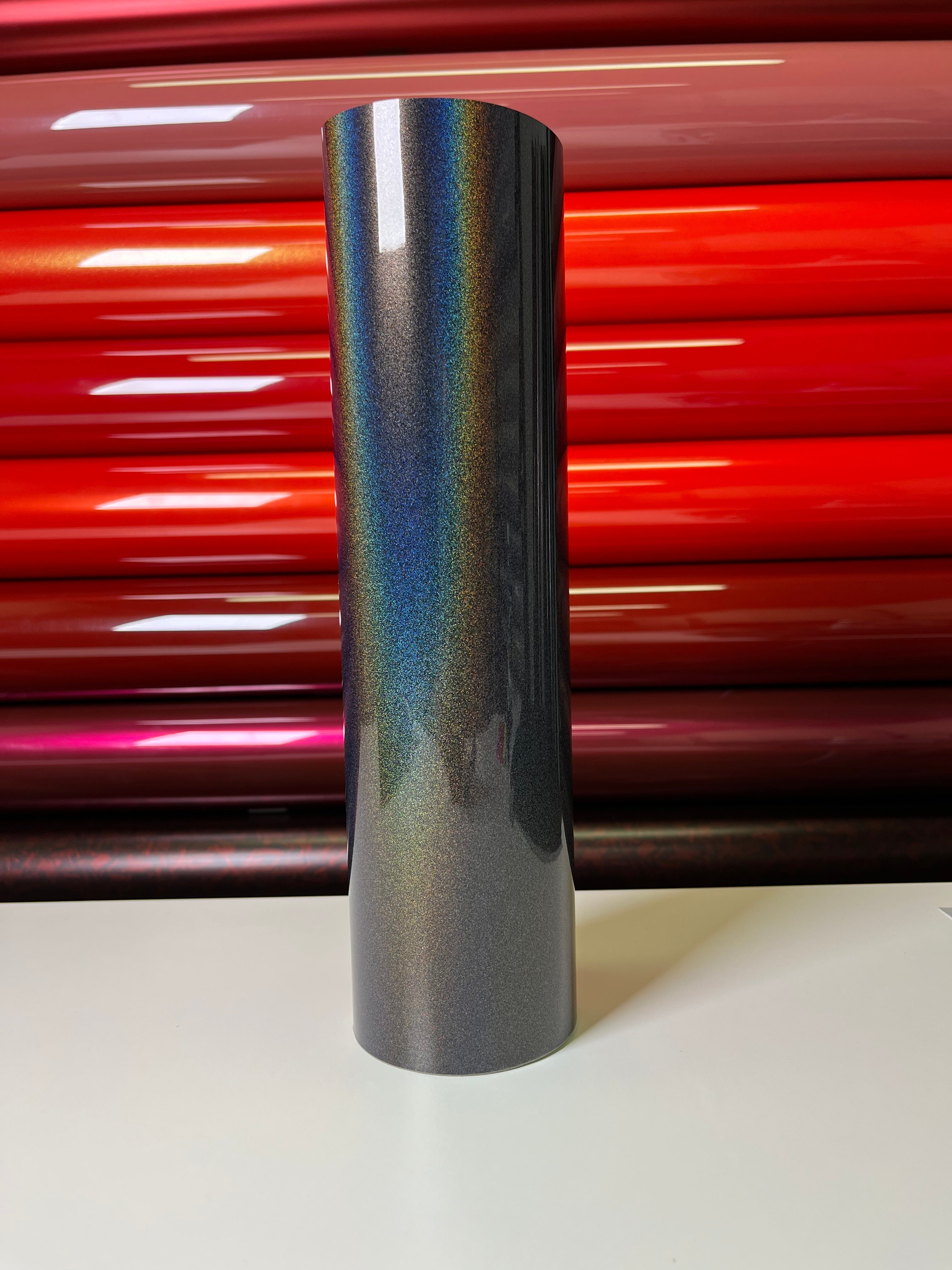 3D Rainbow Storm Grey Vinyl Wrap