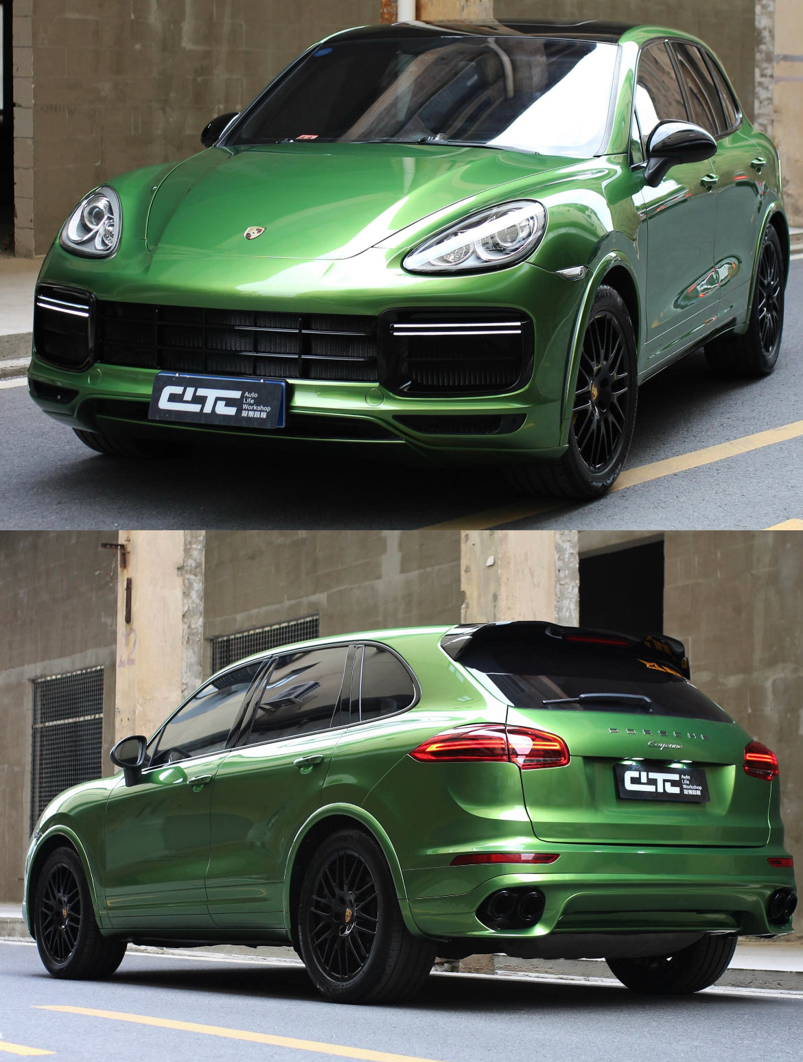 Super Bright Metallic Mamba Green Vinyl Wrap, detail view 3 | HIGHCOOL