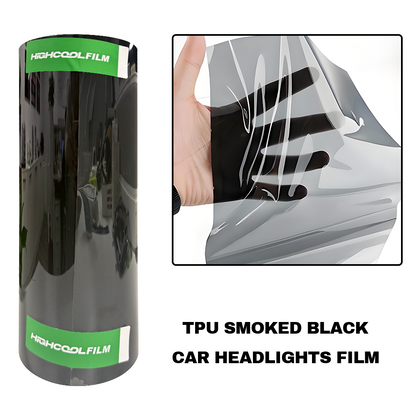 TPU Smoked Black Car Headlight Film