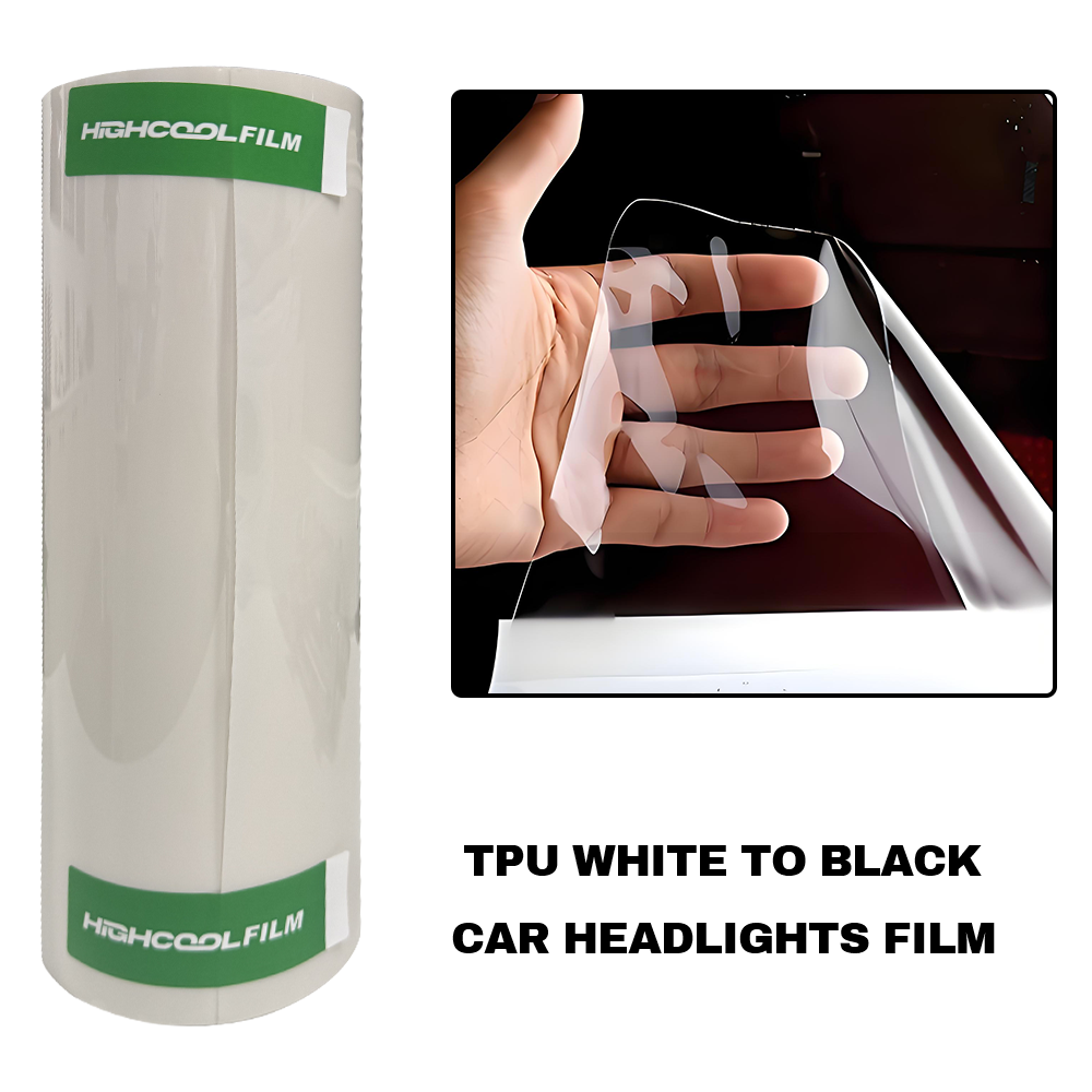TPU White To Black Car Headlight Film