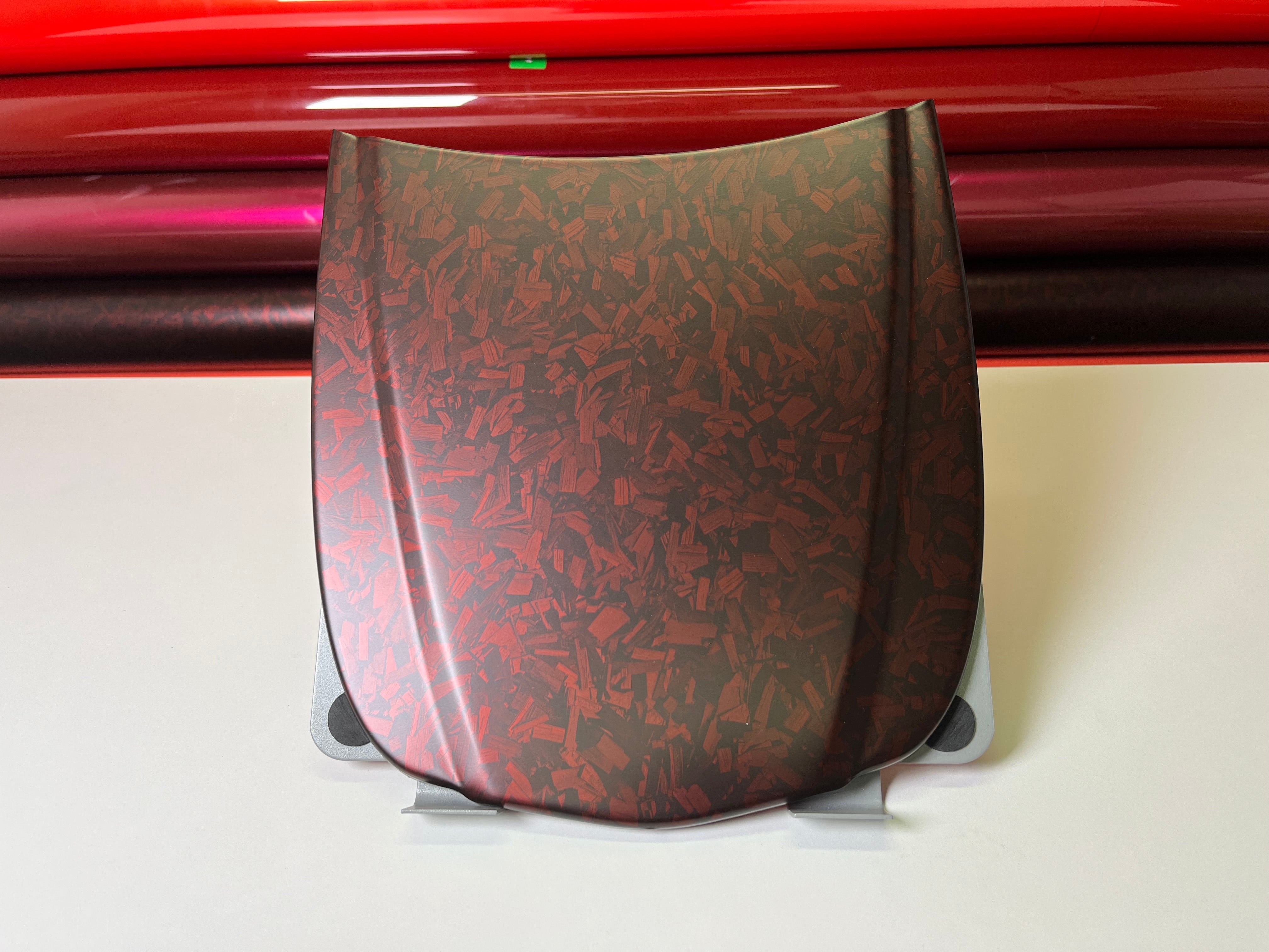 Matte Satin Carbon Cherry Red Vinyl Wrap