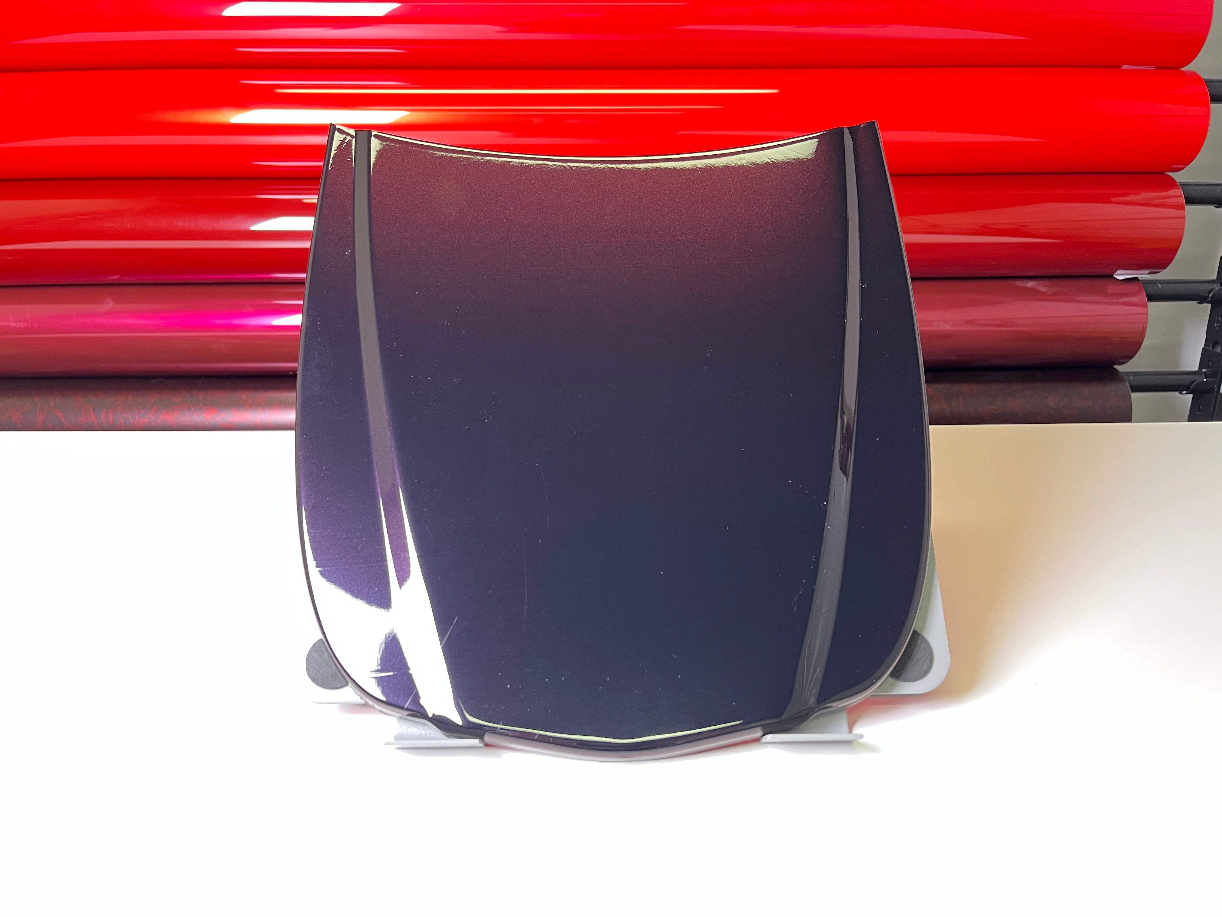 Flowing Black Charm Red Vinyl Wrap