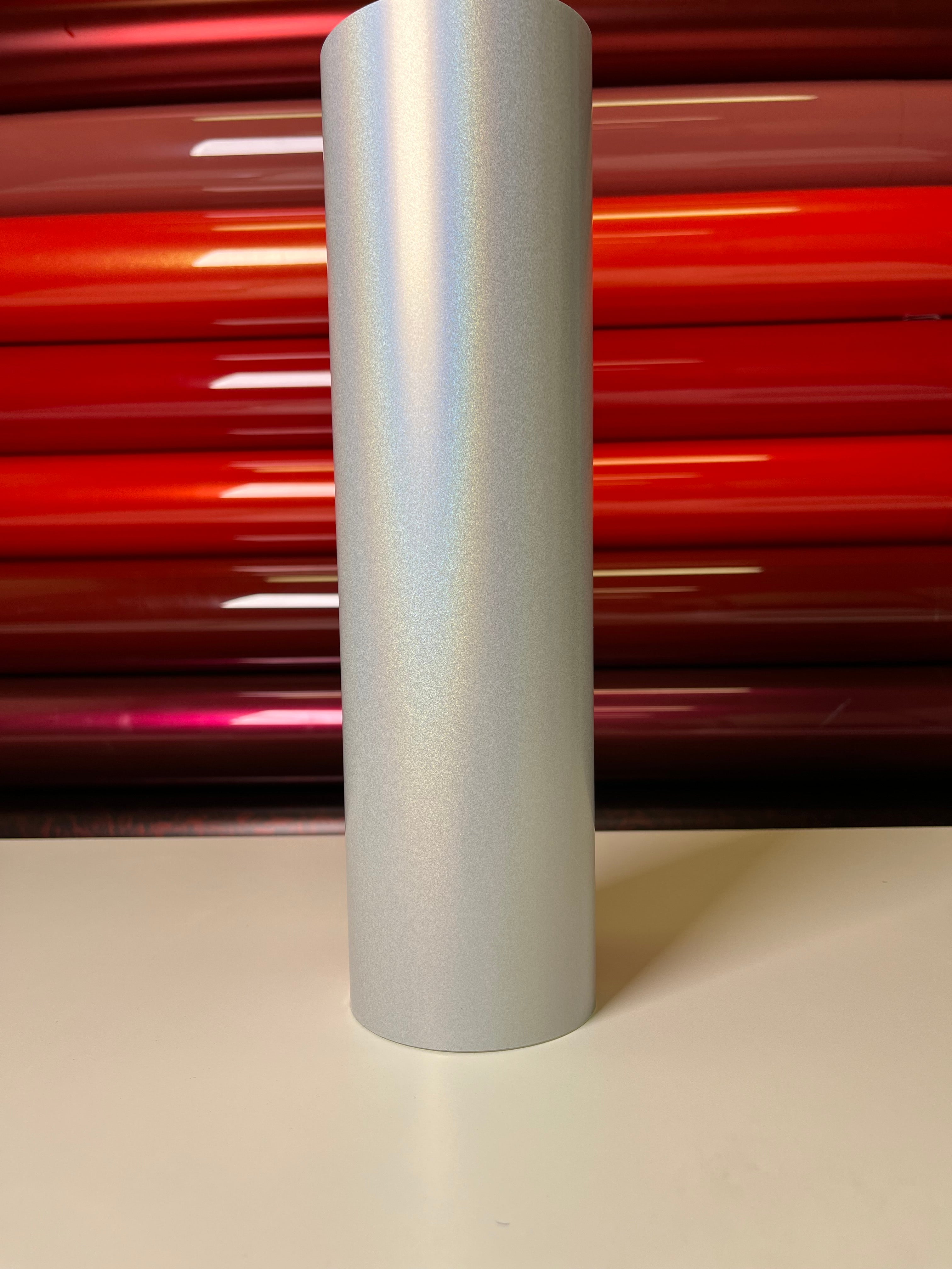 Holographic White Vinyl Wrap