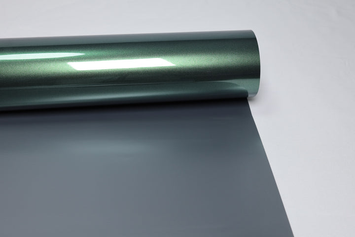 HIGHCOOL Gloss Metallic Deep Emerald Green Vinyl Wrap (CP2018) real sample photo