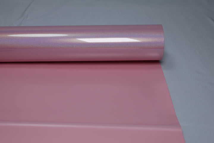 HIGHCOOL Holographic Sakura Pink Vinyl Wrap (CP2049) real sample photo