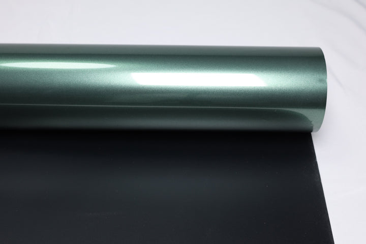 HIGHCOOL Gloss Metallic Fir Green Vinyl Wrap (CP2053) real sample photo