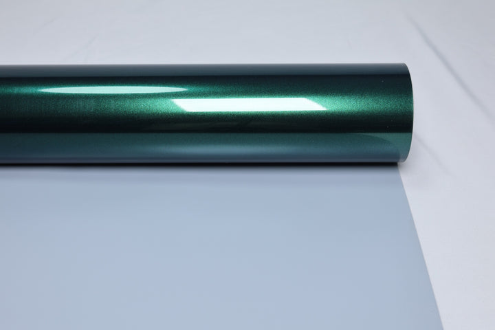 HIGHCOOL Gloss Diamond Metallic Royal Green Vinyl Wrap (CP2192) real sample photo
