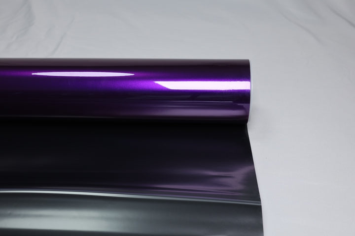 HIGHCOOL Gloss Metallic Midnight Grape Purple Vinyl Wrap (CP2208) real sample photo
