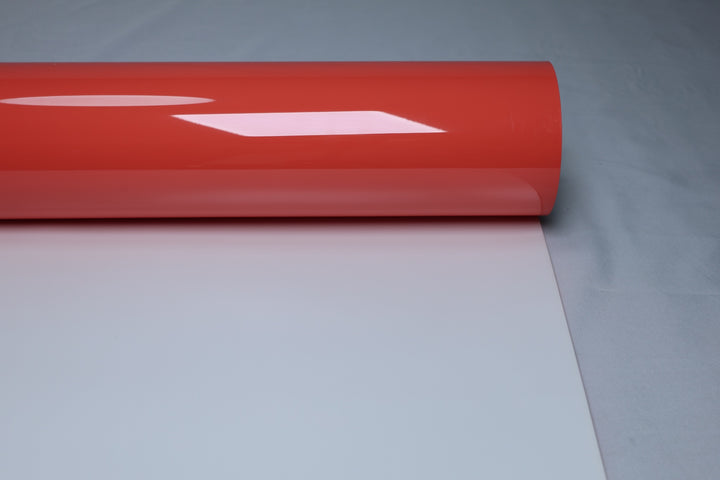 HIGHCOOL Super Gloss Coral Orange Vinyl Wrap (CP2217) real sample photo