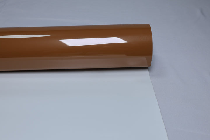 HIGHCOOL Super Gloss Caramel Brown Vinyl Wrap (CP2222) real sample photo