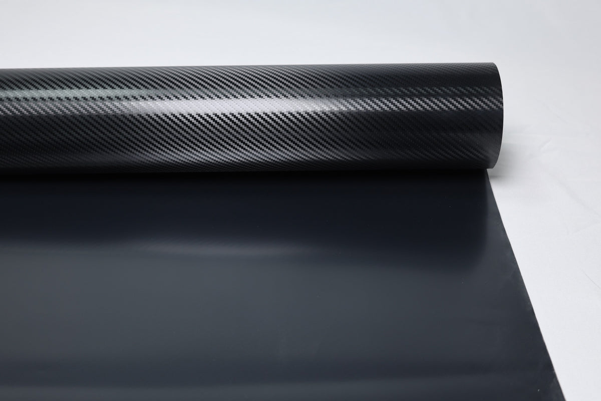 HIGHCOOL 5D Fine Weave Carbon Fiber Black Vinyl Wrap (CP2232) real sample photo
