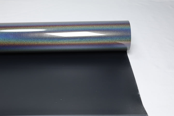 HIGHCOOL 3D Holographic Storm Grey Vinyl Wrap (CP2252) real sample photo