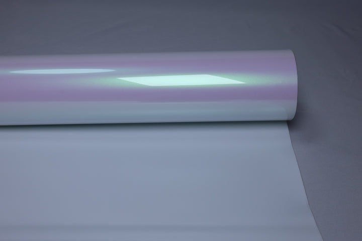 HIGHCOOL Gloss Ghost Pearl White Vinyl Wrap (CP2265) real sample photo