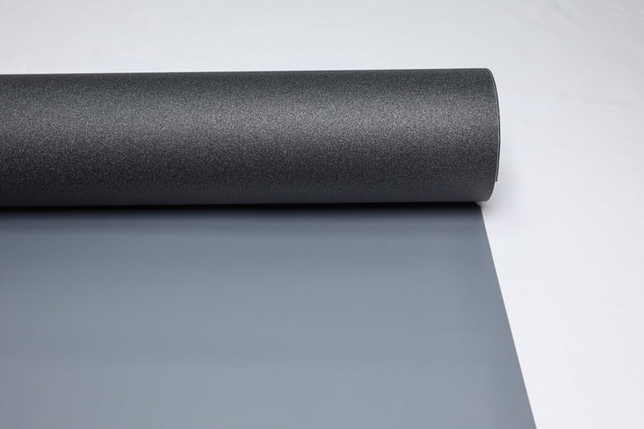 HIGHCOOL Matte Diamond Sparkle Obsidian Black Vinyl Wrap (CP2329) real sample photo
