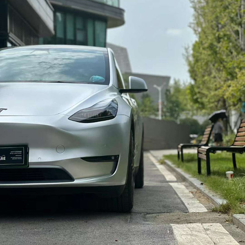 Electro-Light Sky Silver Vinyl Wrap, detail view 3 | HIGHCOOL
