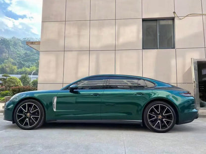 Glossy Metallic Royal Green Car Vinyl Wrap
