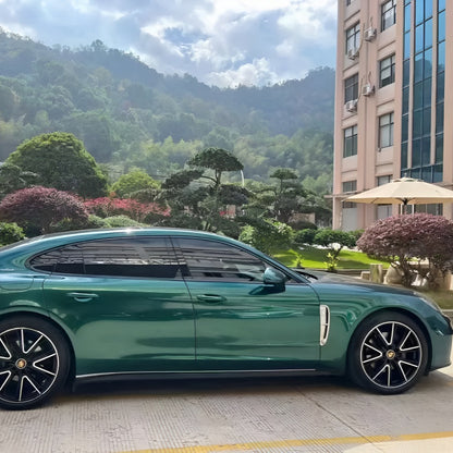 Glossy Metallic Royal Green Car Vinyl Wrap