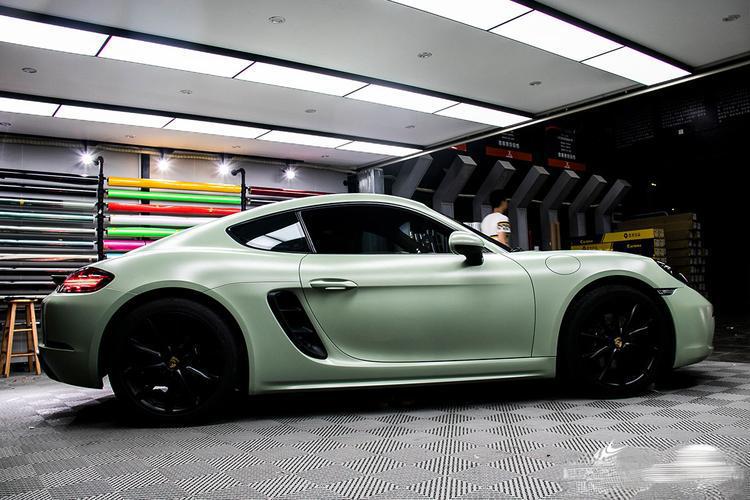 Satin khaki green Car Wrapping