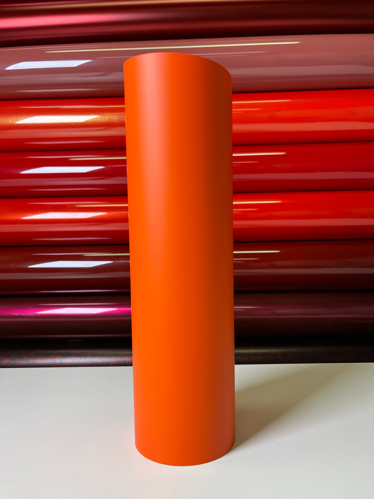 Satin Flame Orange Vinyl Wrap, detail view 2 | HIGHCOOL