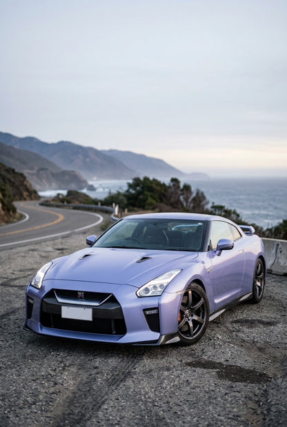 HIGHCOOL Pearl Stardust Purple Color PPF on a car in an outdoor setting, rendering
