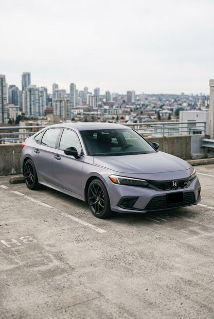 HIGHCOOL Capri Grey Purple Color PPF on a car in an outdoor setting, rendering
