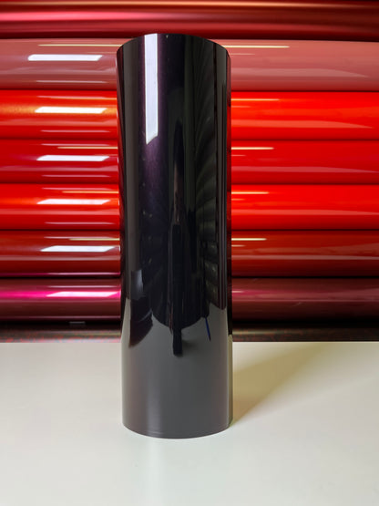 Flowing Black Charm Red Vinyl Wrap