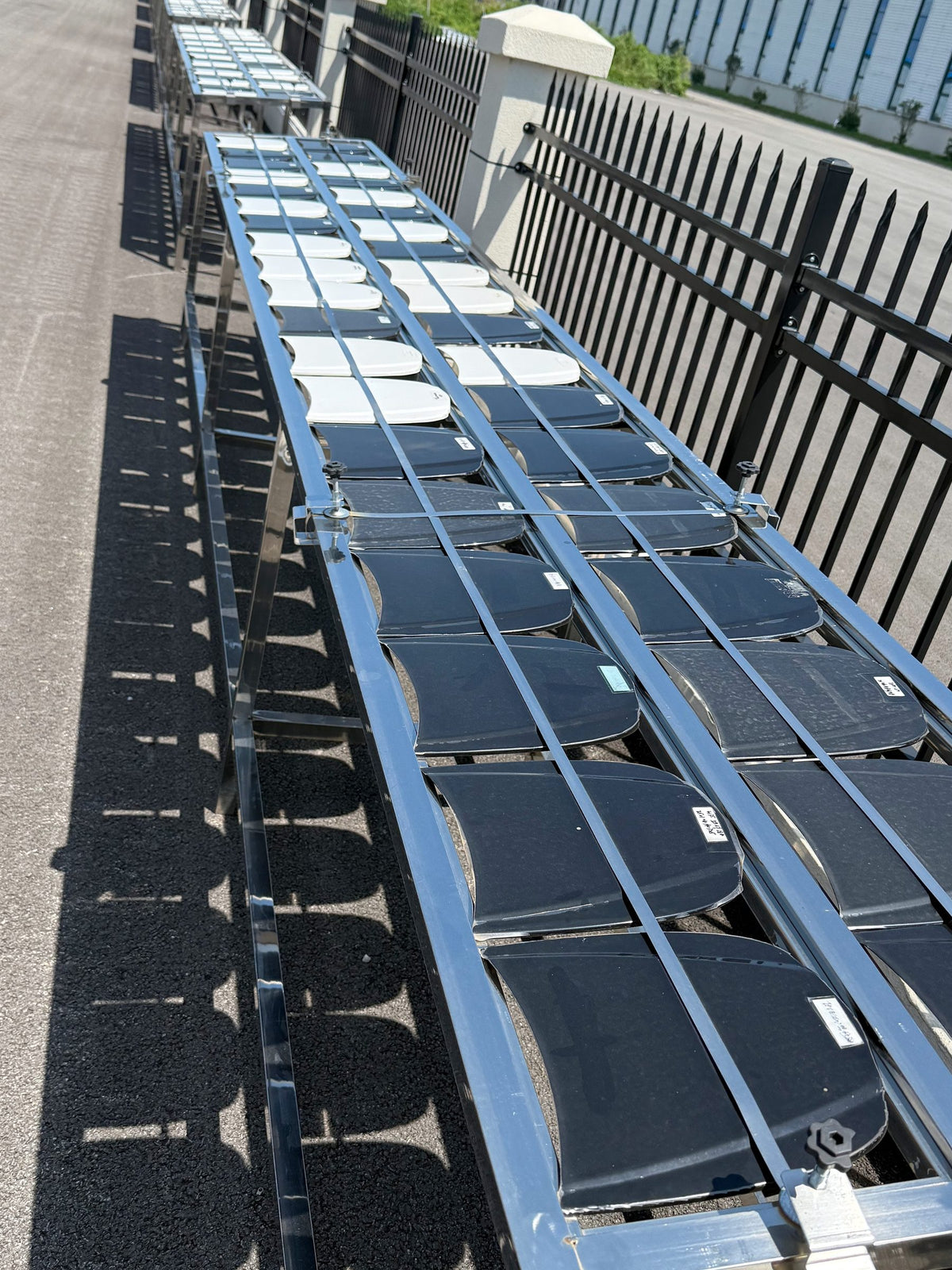 Outdoor weathering rack for film aging tests