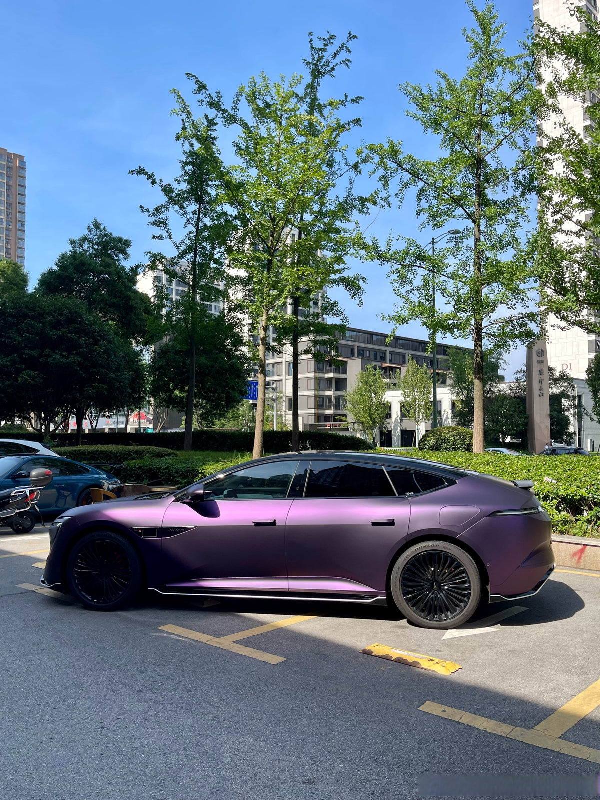 Matte Pinot Noir Purple Vinyl Wrap, detail view 2 | HIGHCOOL