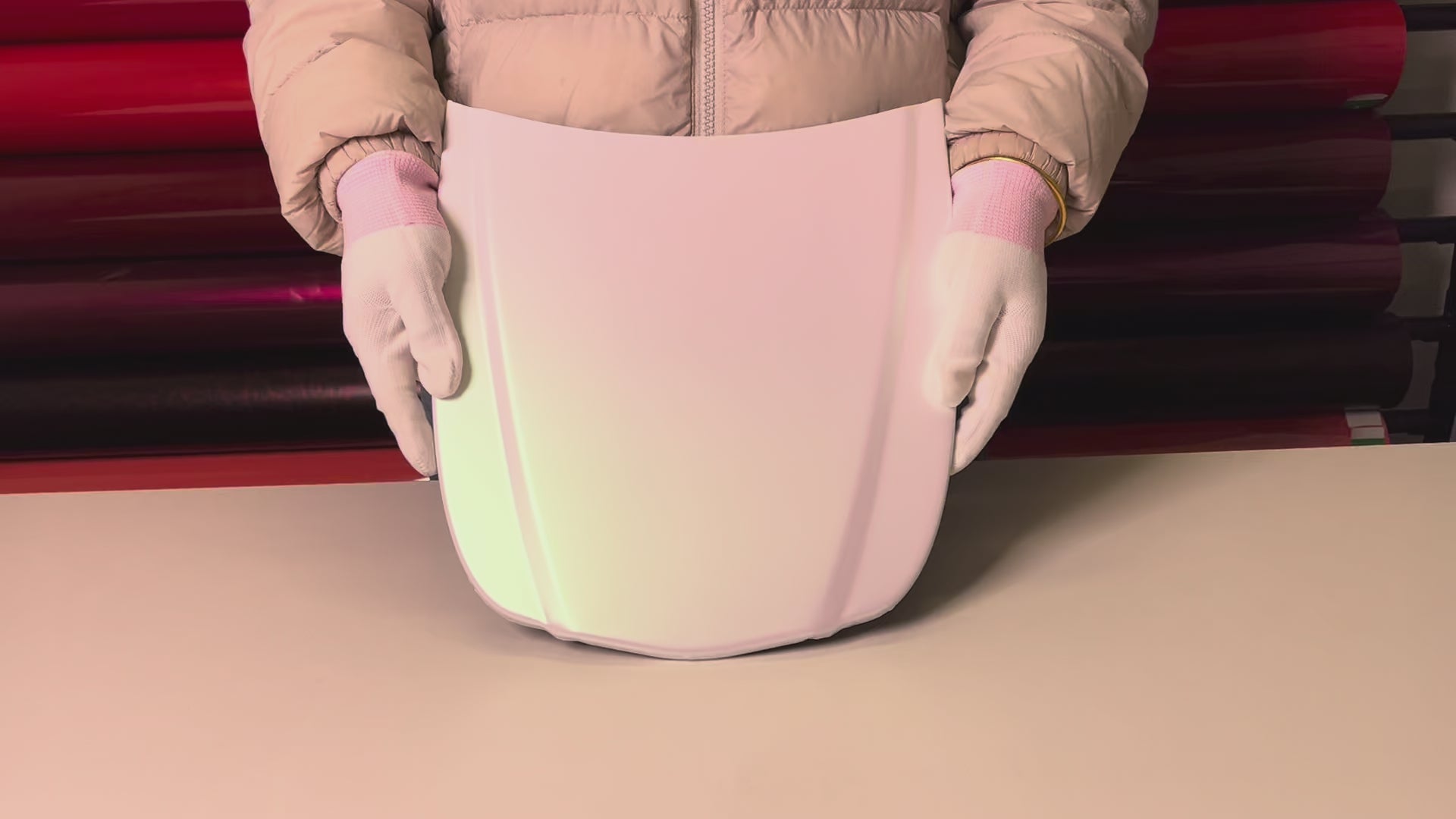 Load video: Matte Dawn White Vinyl Wrap