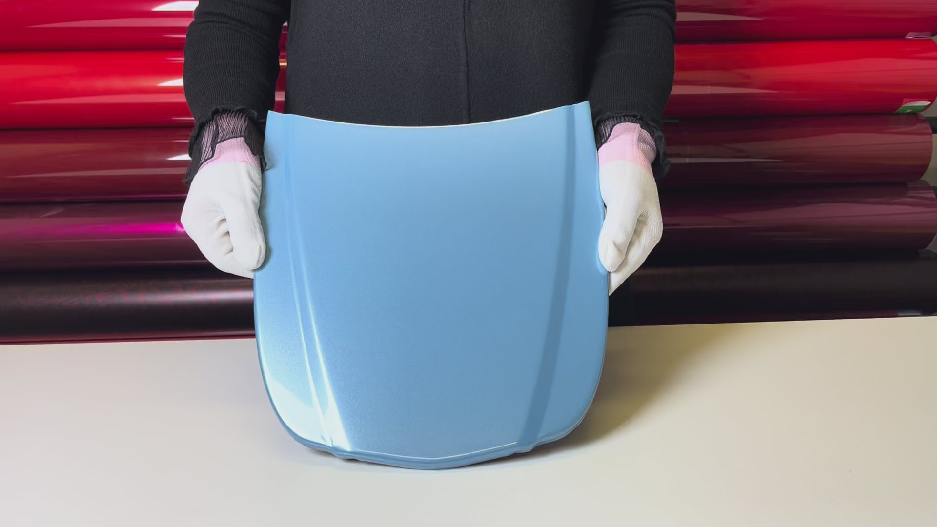 Load video: Crystal Ice Blue Vinyl Wrap