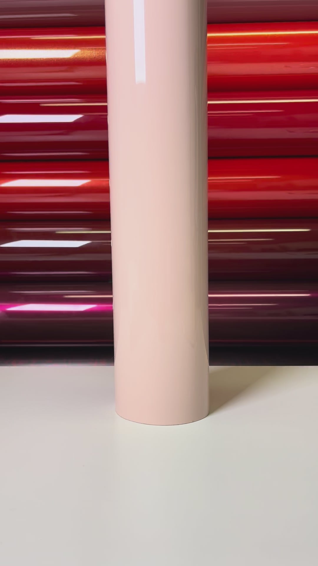 Load video: Crystal Shell Pink Vinyl Wrap