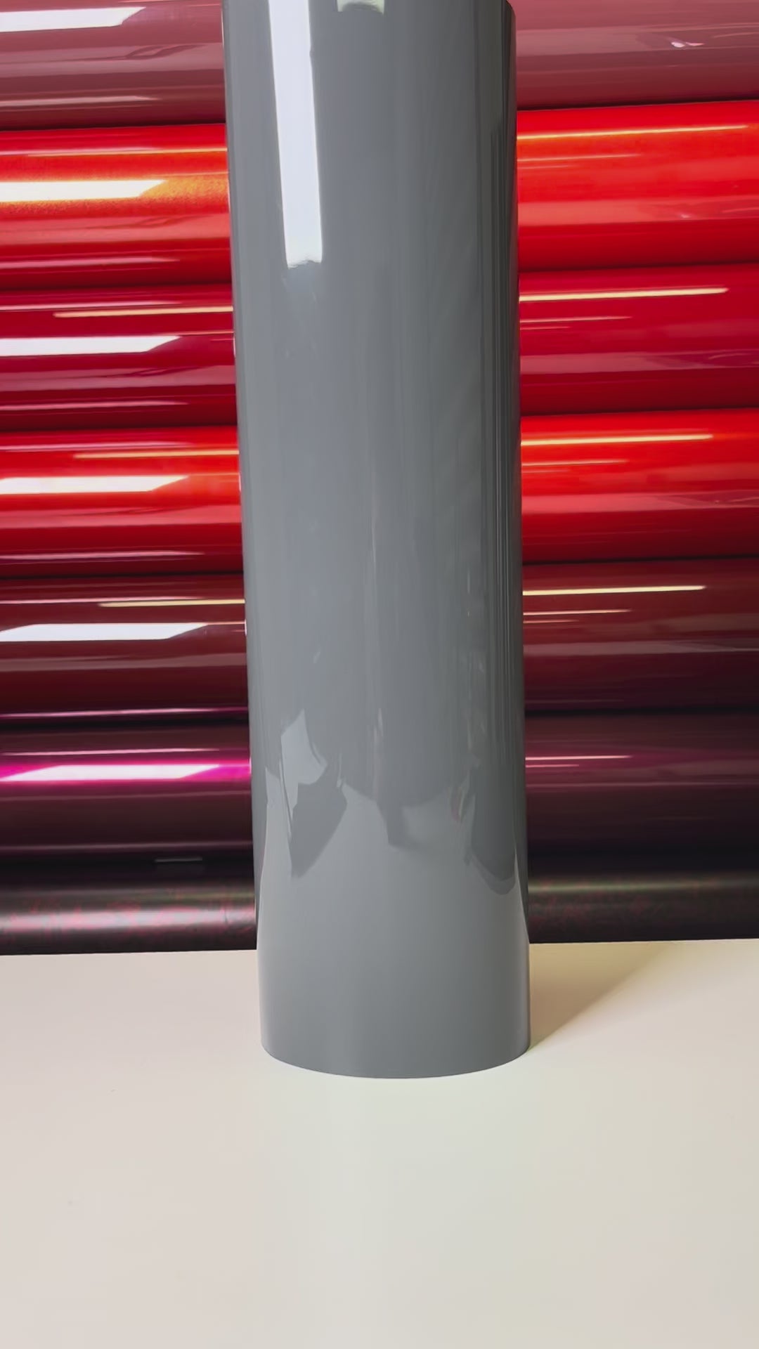 Load video: Crystal Nardo Grey Vinyl Wrap