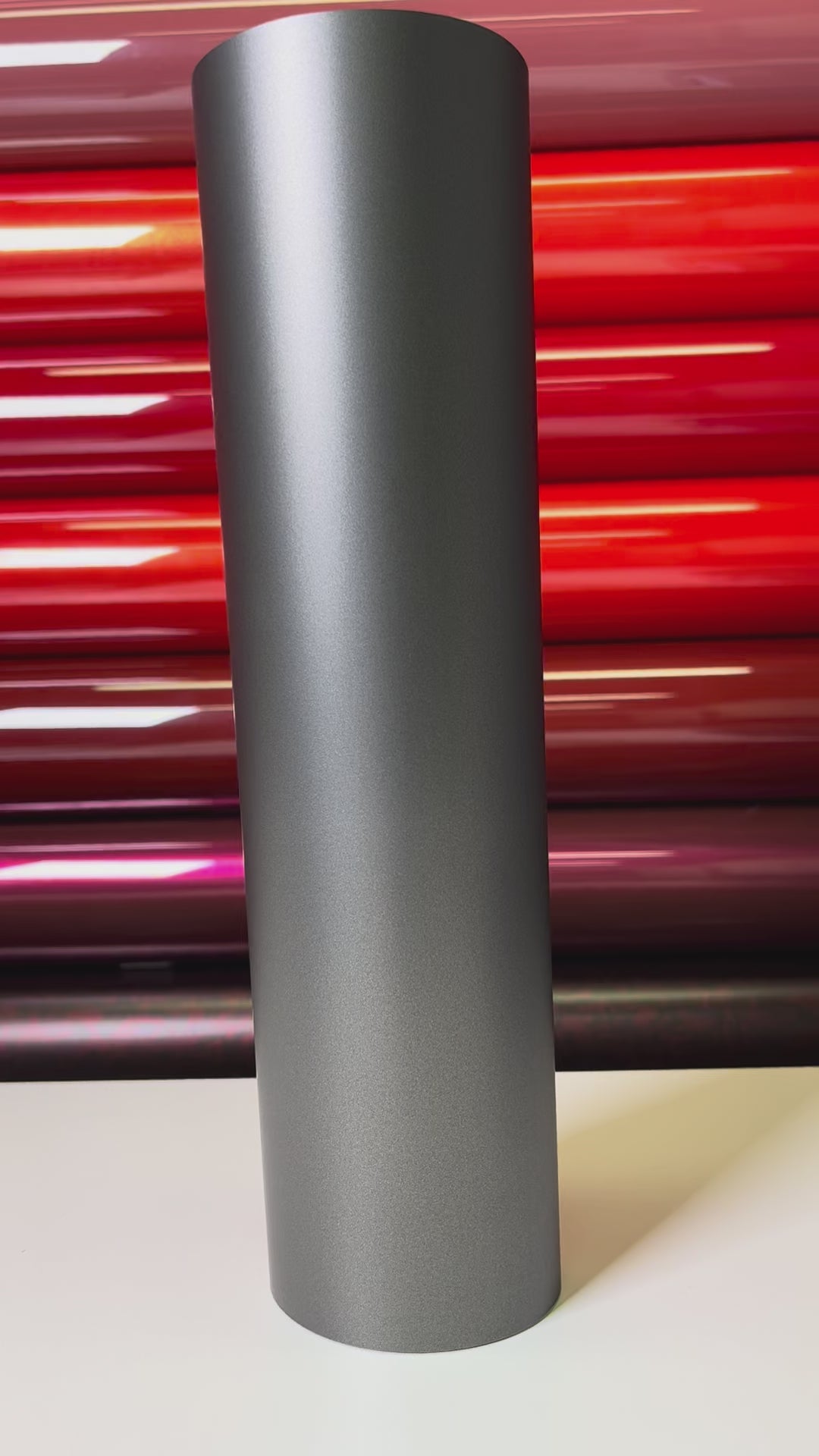 Load video: Super Matte Meteor Grey Vinyl Wrap