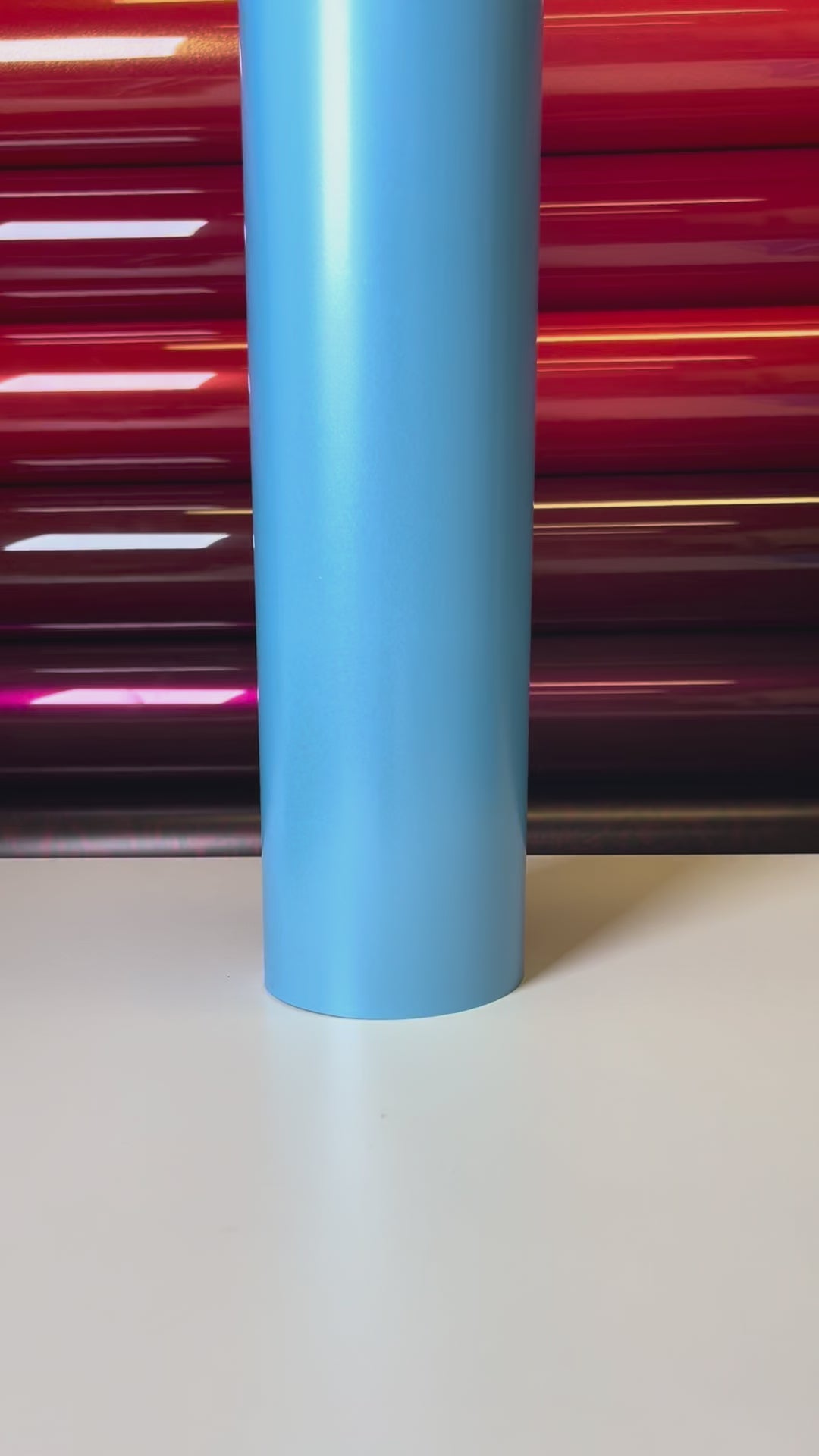 Load video: Electro Metallic Sky Blue Vinyl Wrap