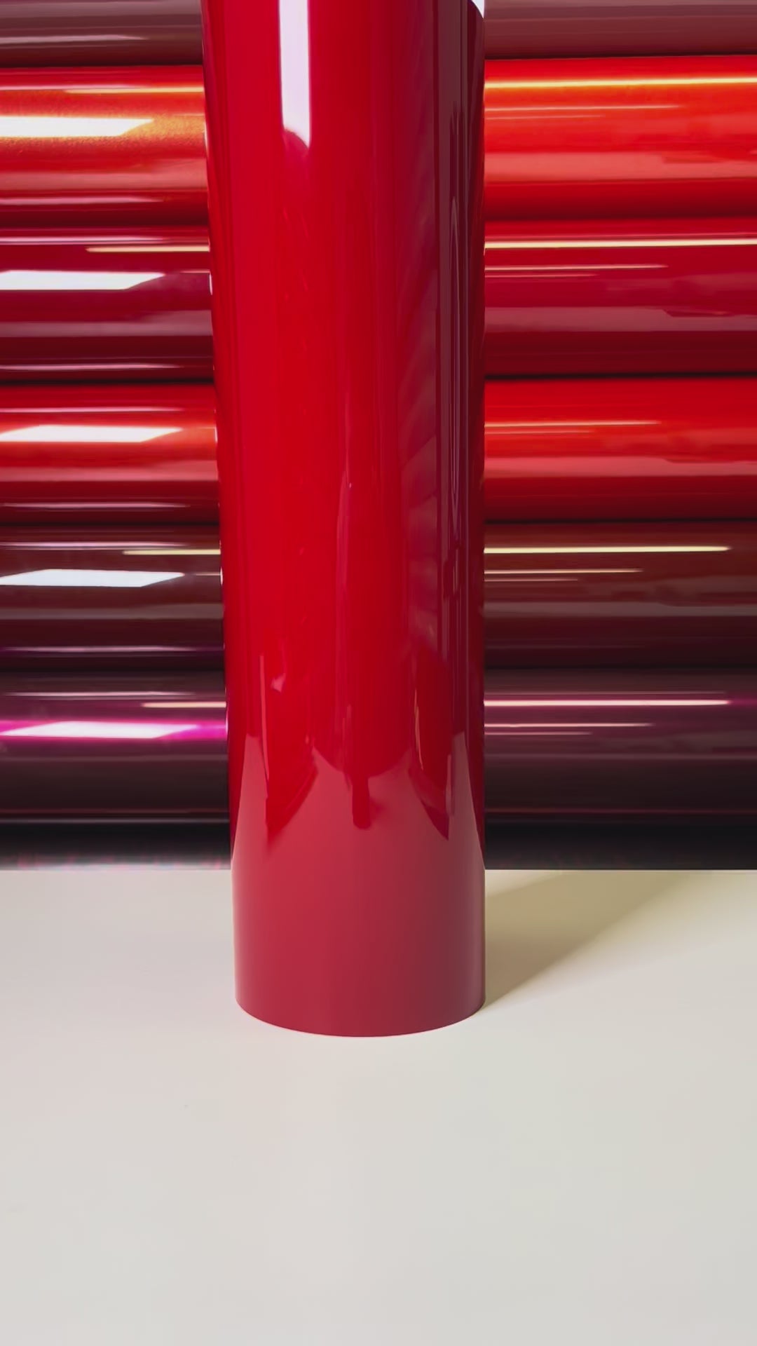 Load video: Porsche Blush Red Vinyl Wrap