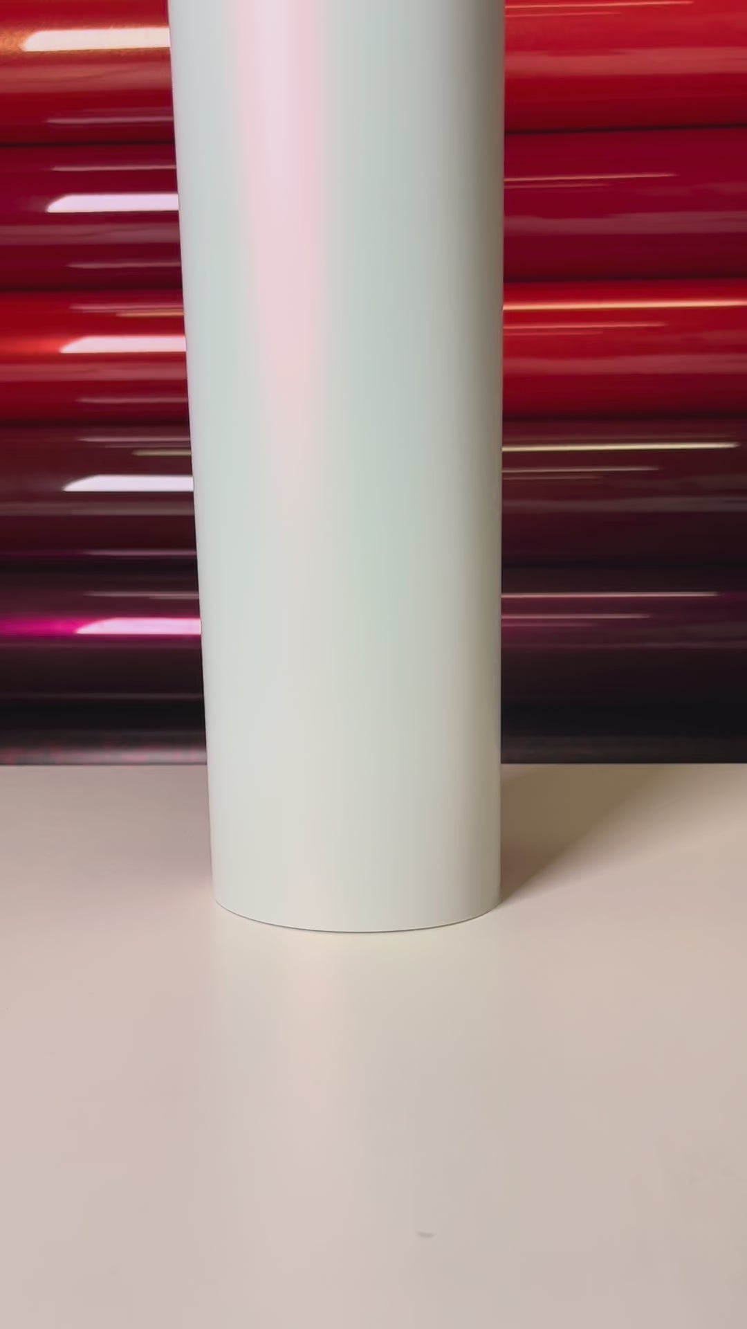 Load video: EO White-to-Red (Matte) Vinyl Wrap